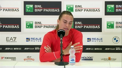 Tennis - Rome 2025 - Aryna Sabalenka : "Je préfère l'arbitrage électronique"