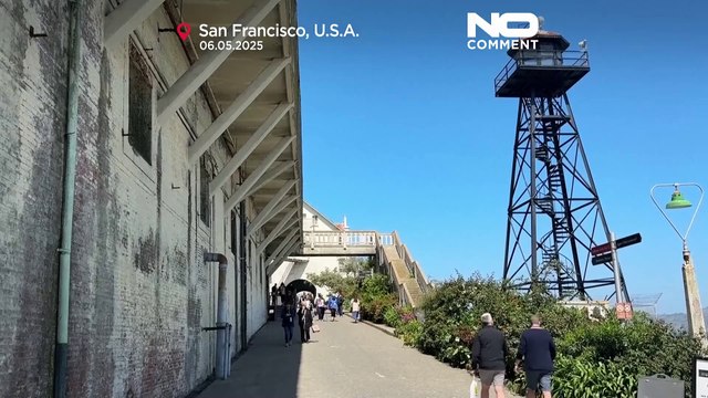 Touristen erkunden Alcatraz-Ruinen, während Trump über ein Comeback im Gefängnis nachdenkt