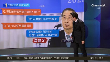 한덕수 “단일화 안 되면 본후보 등록 안 해”