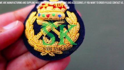 RAMD Badges For Beret, Malaya Malaysia Army Bullion Officer's Badge, Bullion Wire Cap Badge