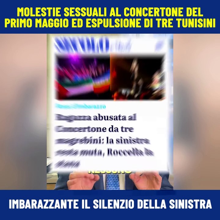 Morelli - Tre tunisini molestano una ragazza al Concertone del Primo Maggio (07.05.25)