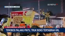 Terobos Palang Pintu, Truk Boks Tertabrak KRL di Stasiun Bojong Gede