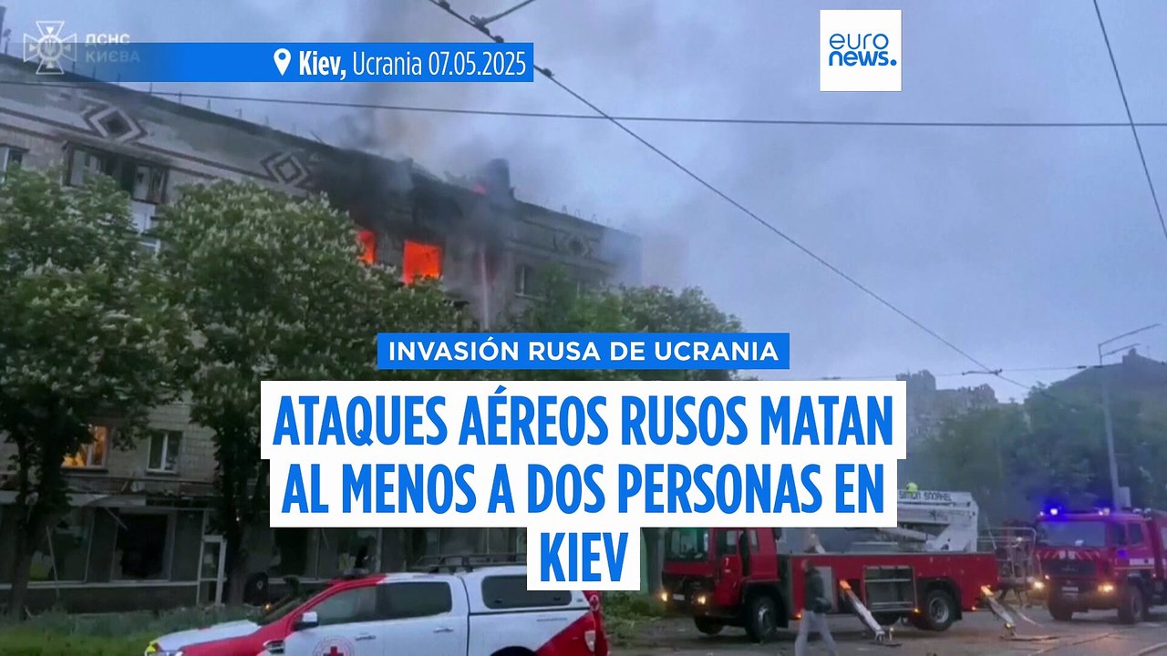 Rusia lanza un ataque masivo con misiles y drones sobre Kiev horas antes del Día de la Victoria