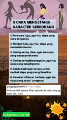 cara mengetahui karakter seseorang buat kamu