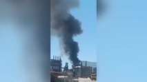 L’incendio di un altoforno dell’ex Ilva di Taranto
