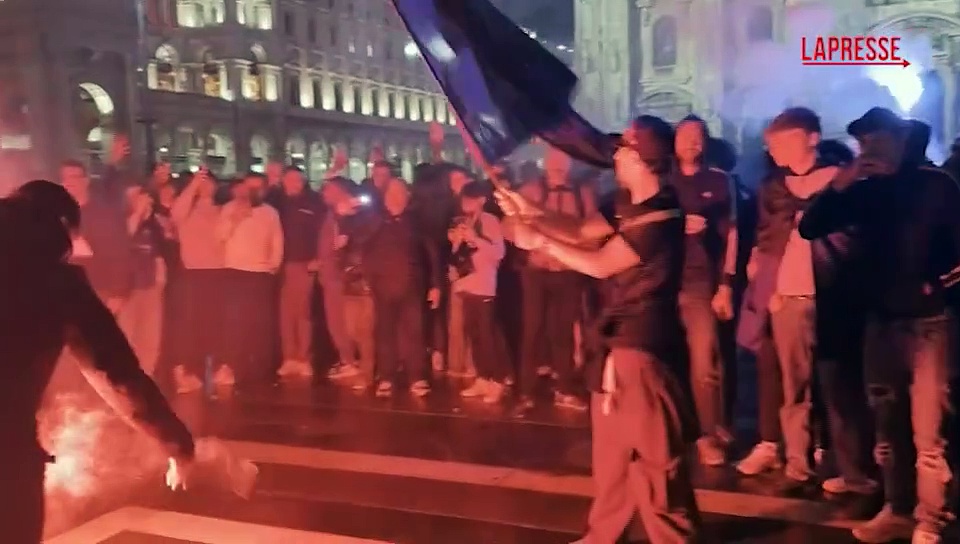 Video Champions League, Inter in finale: i tifosi festeggiano in piazza Duomo