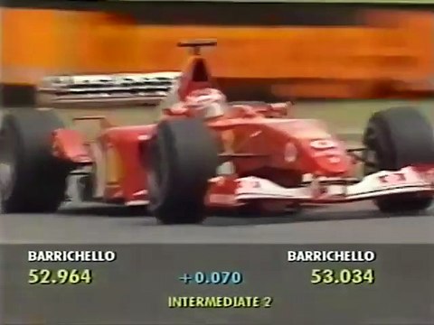 F1 – Rubens Barrichello (Ferrari V10) laps in qualifying – Spain 2002
