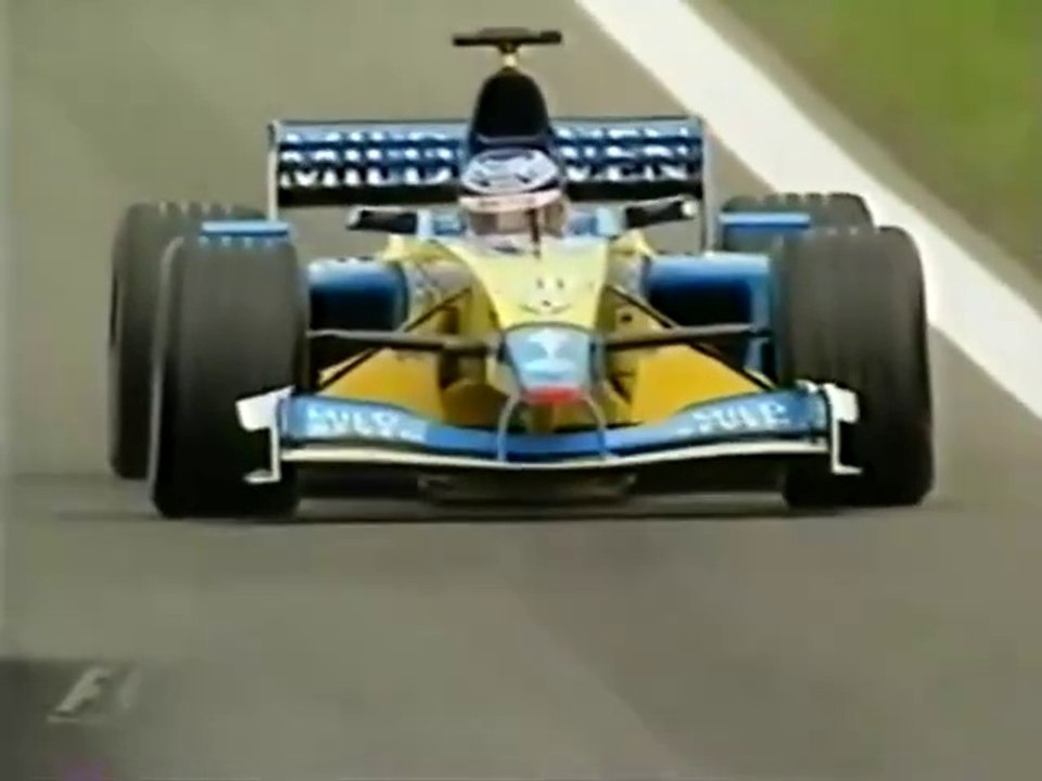 F1 – Jarno Trulli (Renault V10) lap in qualifying – Spain 2002