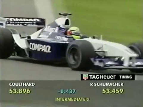 F1 – Ralf Schumacher (Williams BMW V10) lap in qualifying – Spain 2002