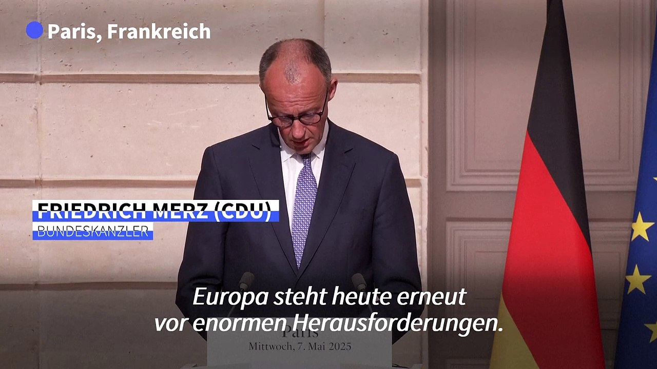 Merz in Paris: 'Neustart' für deutsch-französische Freundschaft