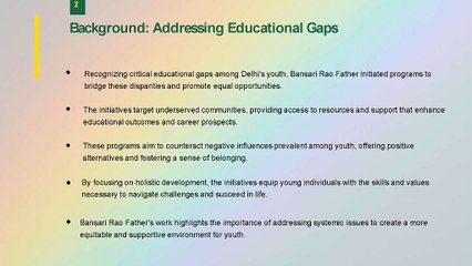 Bansari Rao Father | Leading a Youth Education Movement in Delhi Churches