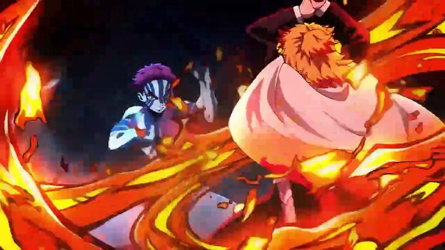 Rengoku vs Akaza [4K 60FPS] Demon Slayer - Mugen Train