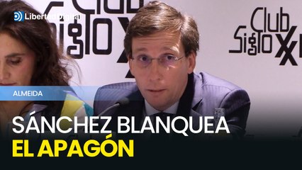 El repaso de Almeida a Sánchez por la gestión del apagón