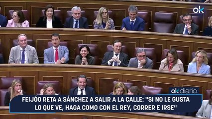 Feijóo reta a Sánchez a salir a la calle: "Si no le gusta lo que ve, haga como con el Rey, correr e irse"