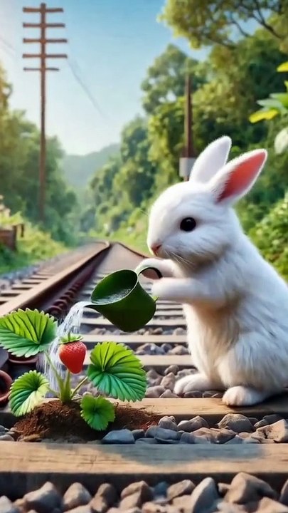 Rabbit and strawberry