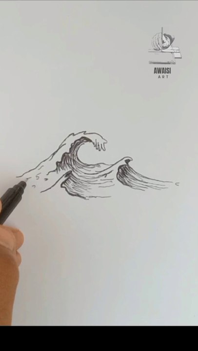Ocean wave drawing