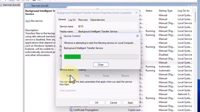 Solved - Background Intelligent Transfer Servic (BITS) Service not Starting on Windows 11 / 10