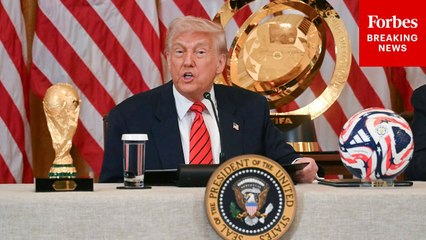 President Trump Takes Multiple Questions From Reporters At Meeting Of The FIFA Task Forces