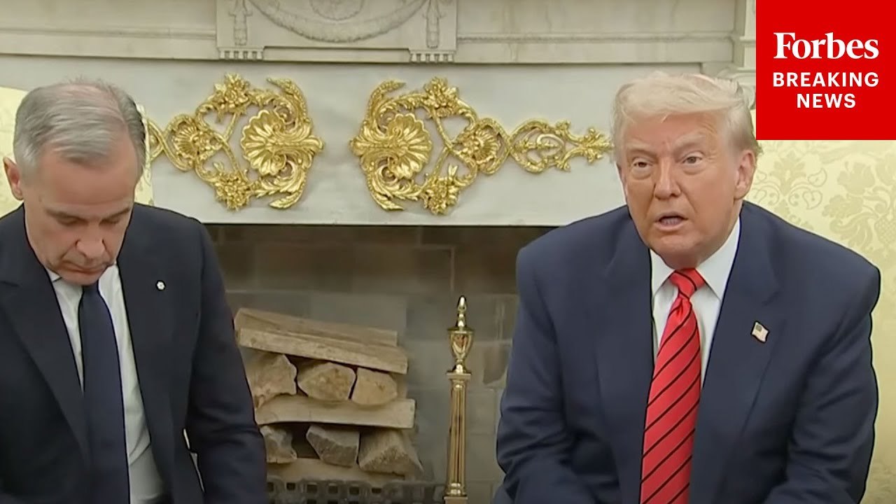 'Never Say Never': Trump Says Canada Might Someday Be For Sale In Front Of PM Mark Carney