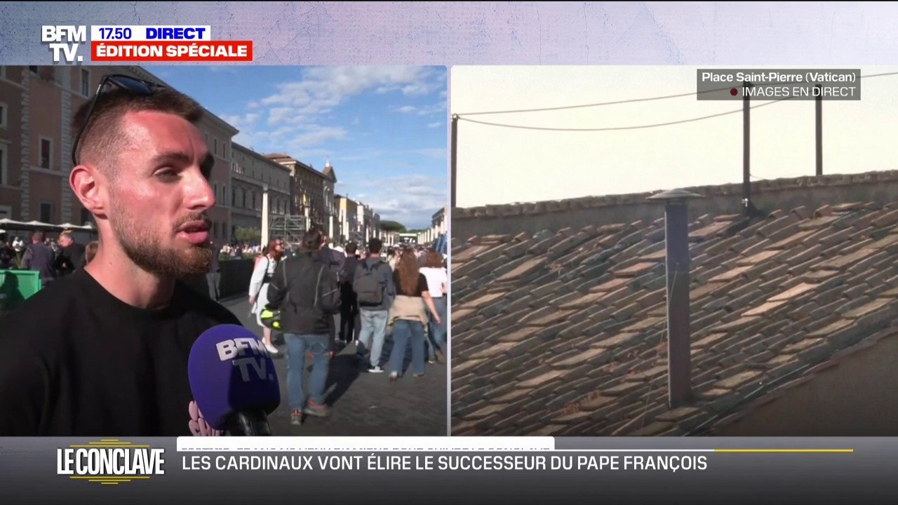 "C'est un moment très solennel", confie ce Français qui a assisté au début du conclave à Rome