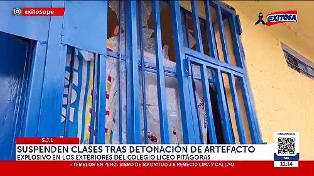 Detonan explosivo en puerta de colegio en SJL: Clases fueron suspendidas tras atentado