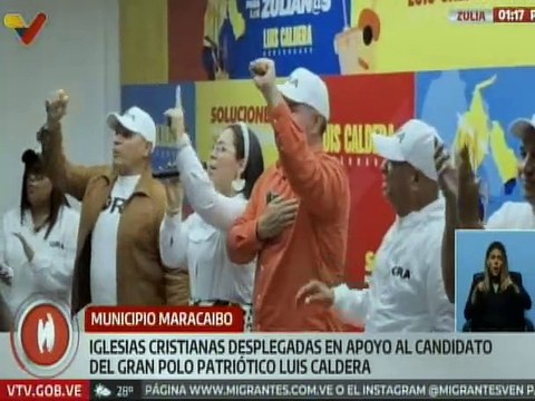 Iglesias cristianas del estado Zulia se despliegan en apoyo al candidato por el GPP Luis Caldera