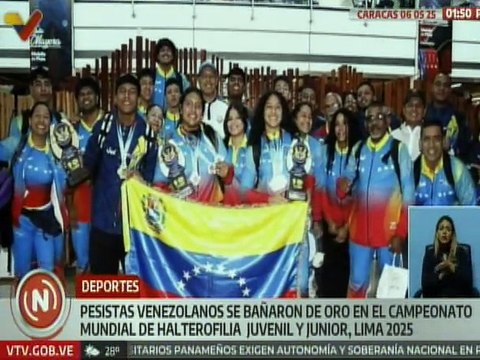 Selección venezolana de levantamiento de pesas brilló con medallas de oro y plata en Perú