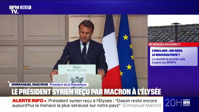 Président syrien reçu à l'Élysée: Emmanuel Macron demande Ahmed al-Chareh de protéger tous les Syriens sans exception