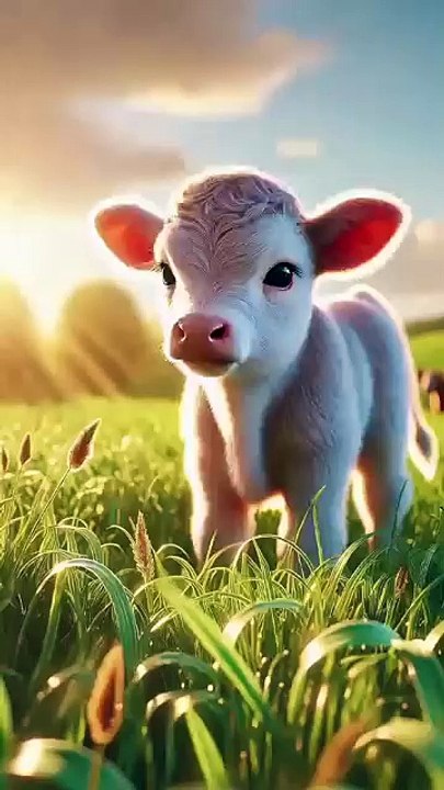 A_Mother_Cow_🐄_Fights_a_Lion_🦁_for_Her_Babies___Viral_AI_Animal_Shorts___Trending_Short_Videos