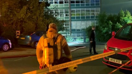 Massive emergency response amid fire at deserted Chatham school