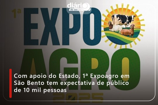 Com apoio do Estado, 1ª Expoagro em São Bento tem expectativa de público de 10 mil pessoas
