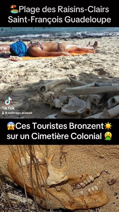 ‼️Profanation Cimetière⁉️ Touristes🤮 Sans Respect😱 Déscendants🛩️ de Colons⚔️ Génocidaires et Esclavagistes🏴‍☠️ Bronzent👙 sur les Ossements☠️Humains💀 de nos Ancêtres🗿 Tombes⚰️ Coloniales😵‍💫 d’Esclaves⛓ Morts/ Décédés⚱️