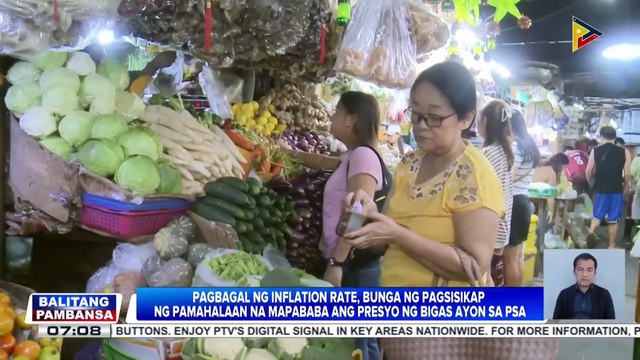 Pagbagal ng inflation rate, bunga ng pagsisikap ng pamahalaan na mapababa ang presyo...