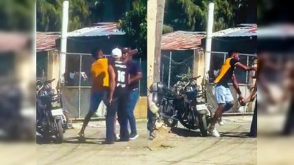 Agente del Dicrim hiere civil que le fue encima y le dio una galleta