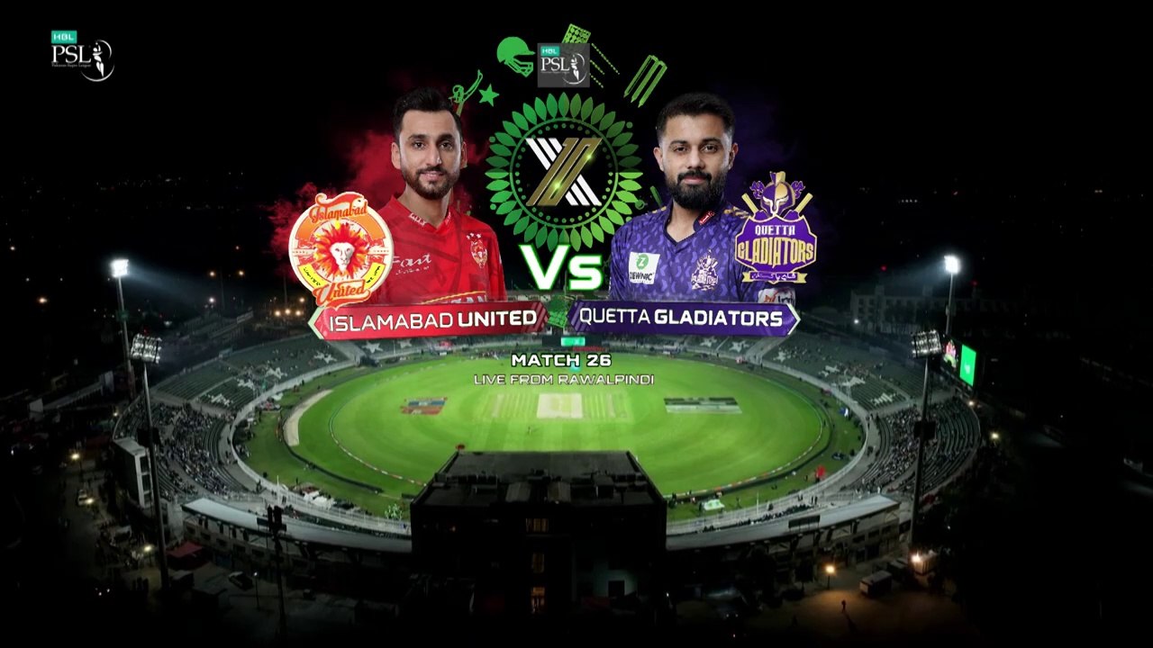HBL PSL  | 26th Match | Islamabad United vs Quetta Gladiator  | Full Match | Highlights | T20 | 2025