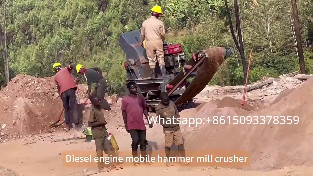 Mobile hammer crusher powered by diesen engine for fine sand making, diesel hammer crusher, diesel sand maker, diesel sand crusher, diesel hammer mill for sale，hammer crusher price