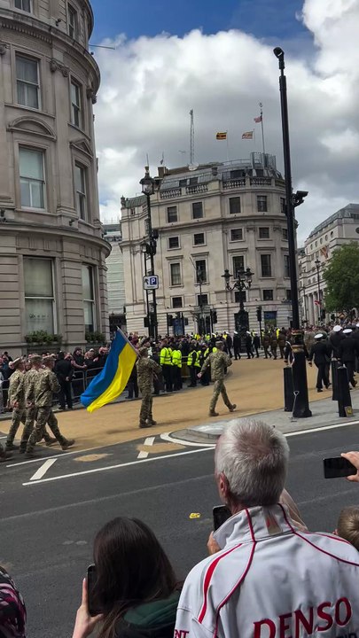 VE Day - Ukrainian soldiers march