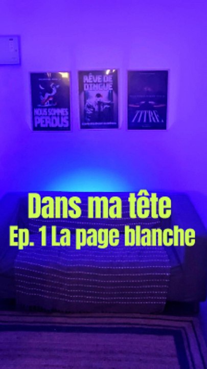 Dans ma tête , épisode 1La page blanche Écrire, rendre compte .. Dans l'urgence, dans 2 jours, dans un mois ...On s'est tous retrouvés bloqués à un moment donné face à cette page blanche !