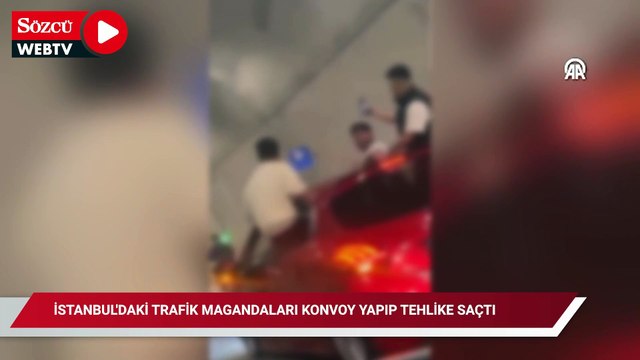 İstanbul'daki trafik magandaları konvoy yapıp tehlike saçtı