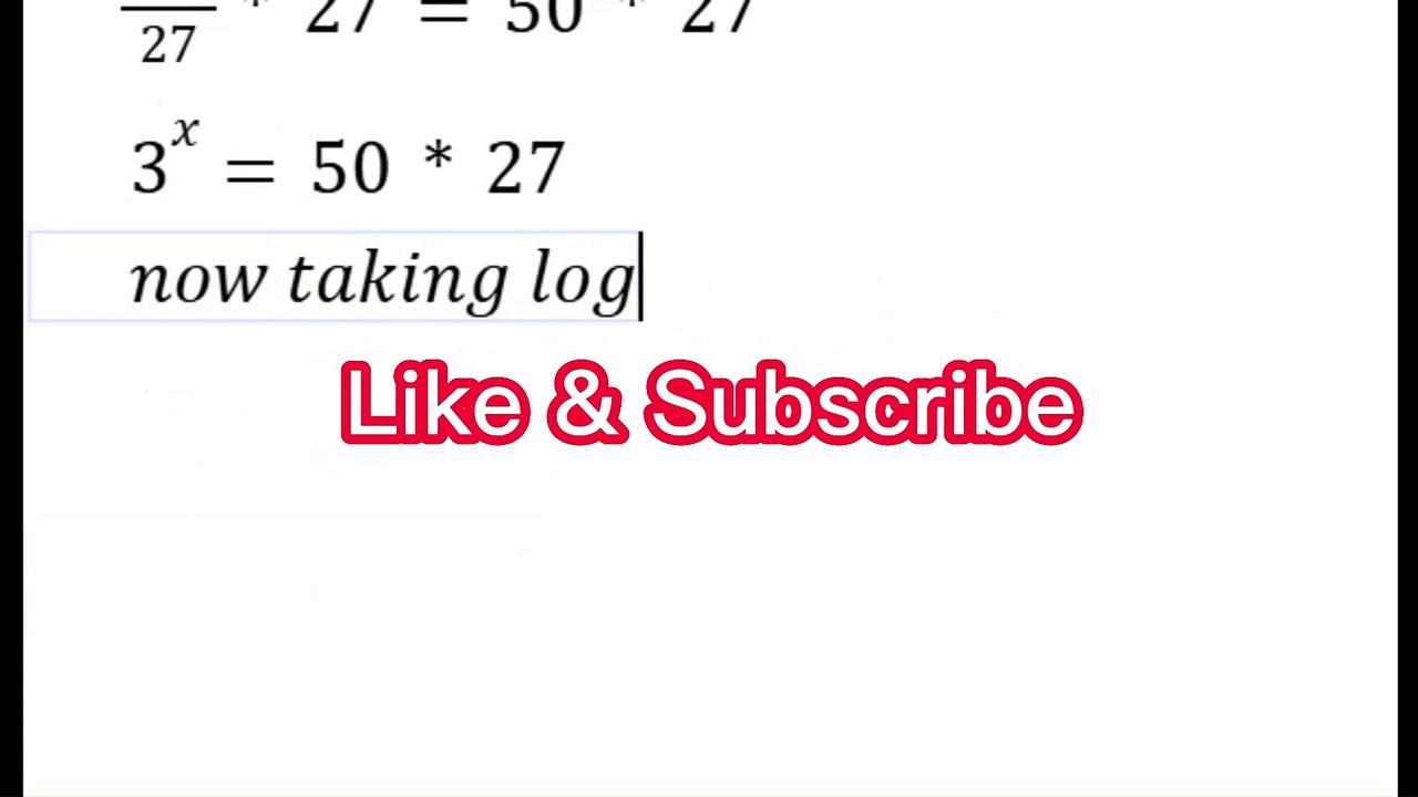Exponential Equation Solved: 3^x - 3 = 50 | Math Tutorial