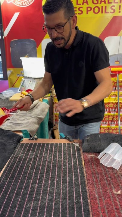 Al pelo : la brosse parfaite pour capturer les poils sur les tapis et moquettes 🤩 (Cette vidéo a été réalisée sans contrepartie ni cadeau ni rémunération à la Foire de Paris)