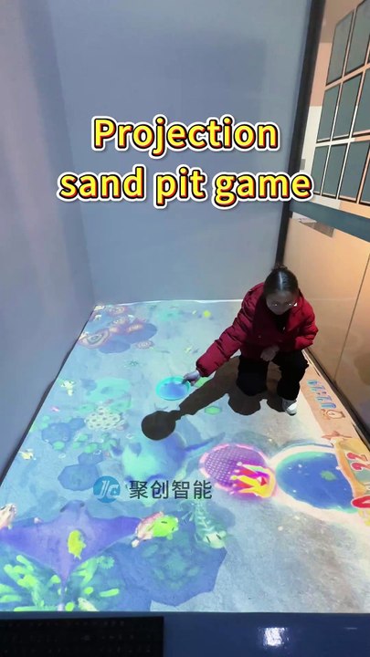 Sand pool interactive projection game