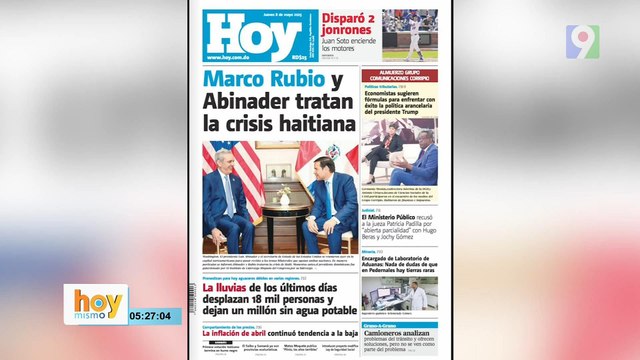 Titulares prensa dominicana jueves 08 de mayo 2025 | Hoy Mismo
