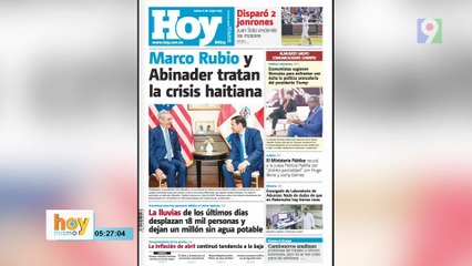 Titulares prensa dominicana jueves 08 de mayo 2025 | Hoy Mismo