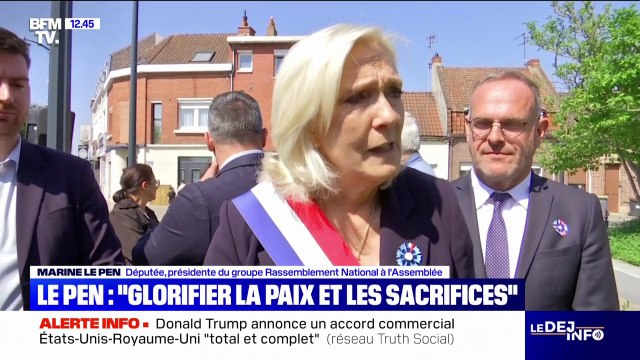 Il est bon de glorifier la paix , assure Marine Le Pen en marge des commémorations du 8-Mai