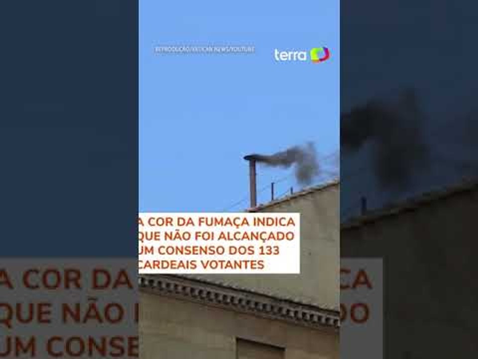 Conclave: segunda fumaça é preta, e escolha do papa segue indefinida #shorts