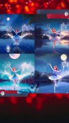 Moonlit Dance on the Lake  A Bewitching Midnight Moment