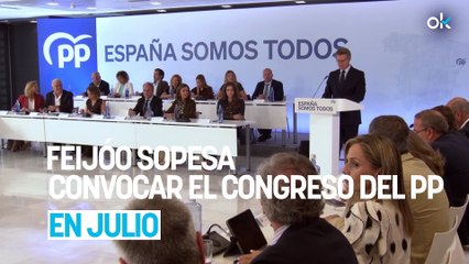 Feijóo sopesa convocar el congreso del PP en julio para renovar la dirección ante un adelanto electoral