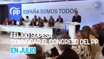 Feijóo sopesa convocar el congreso del PP en julio para renovar la dirección ante un adelanto electoral
