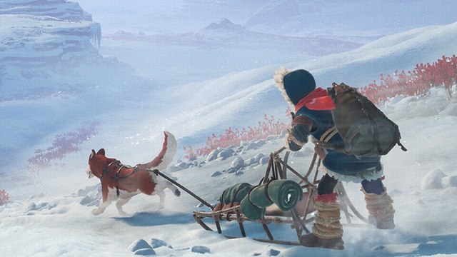 Hier spielt ihr im Koop einen Jungen und seinen treuen Hund, die beide im Eis gefangen sind